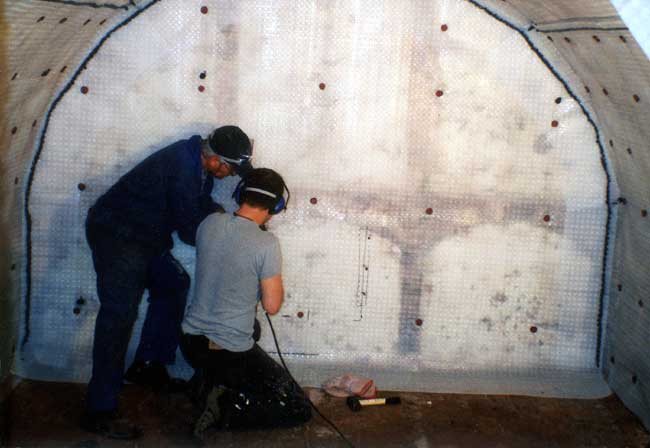 End wall of cellar - Kontract Membrane fitted