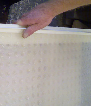 Mesh Membrane showing Profile Strip top edging option