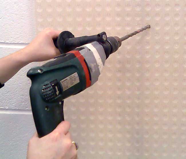 Drilling Membrane using a Masonry Bit