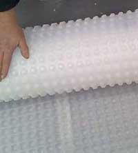 Tough, easy to join Kontract Membrane is ideal under concrete, or used on top of damp concrete floors ready for boarding